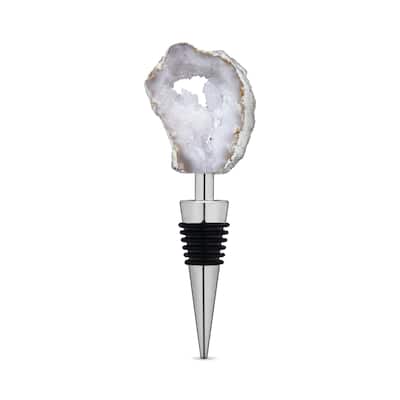 White Geode Bottle Stopper by Twine - 5" x 1.75"