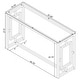 preview thumbnail 3 of 1, Merced Glass Top Metal Entryway Sofa Console Table Nickel