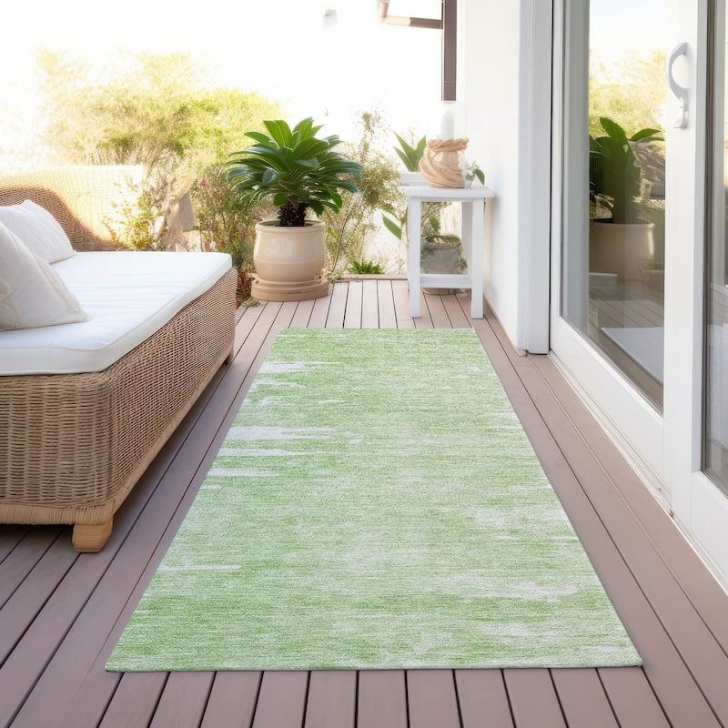 Machine Washable Indoor/ Outdoor Chantille Abstract Ombre Rug