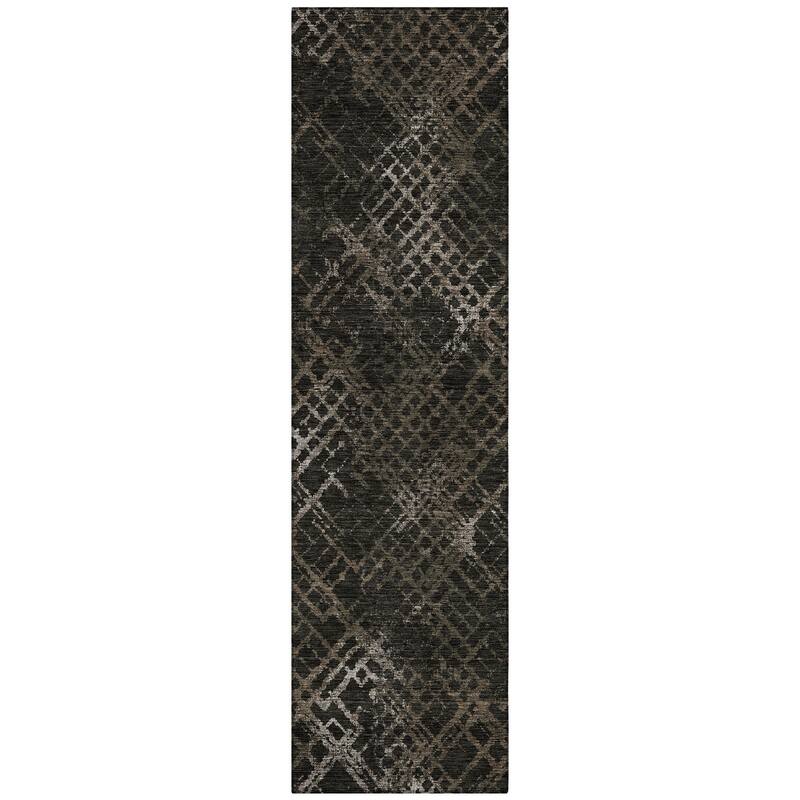 Machine Washable Indoor/ Outdoor Chantille Vintage Trellis Rug
