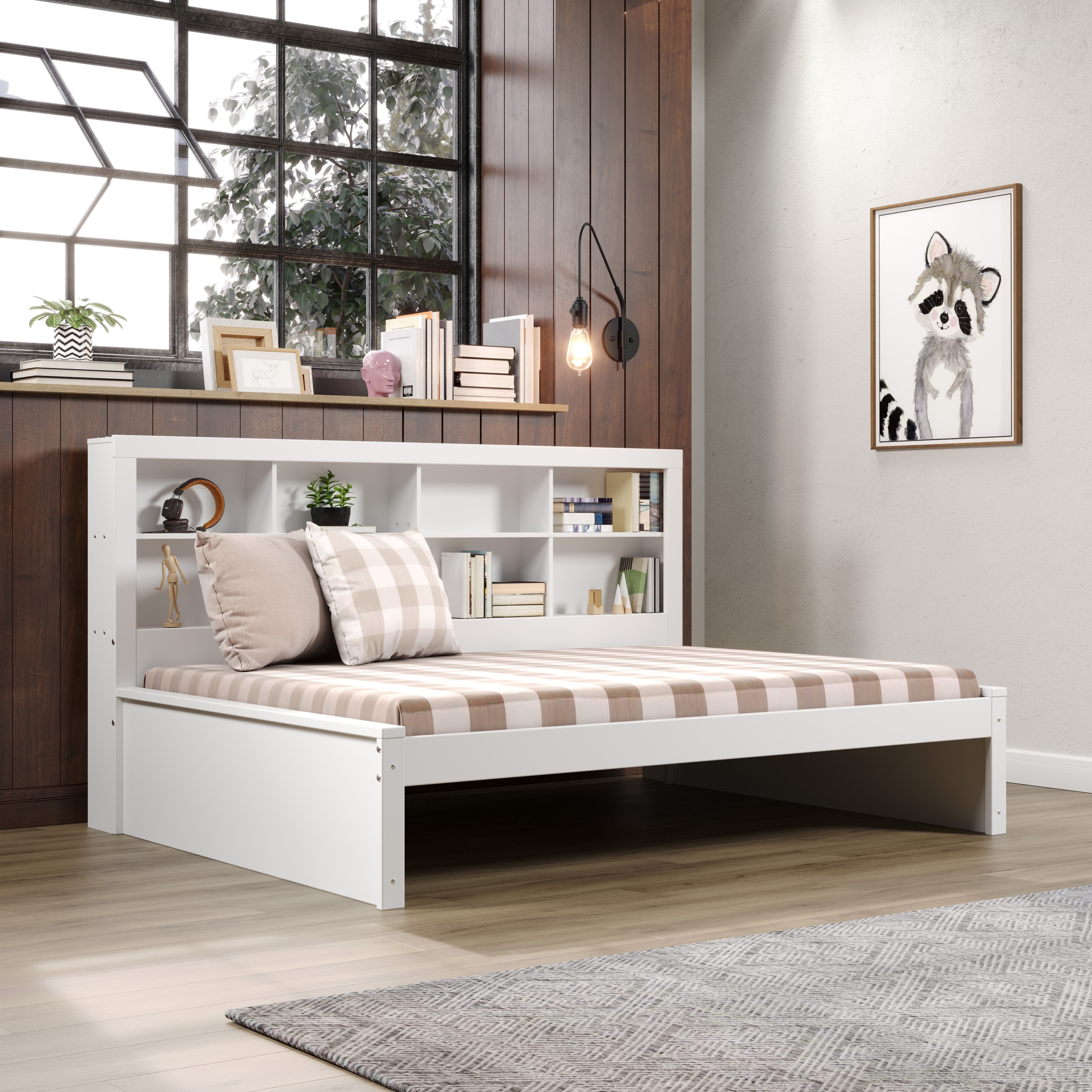 Full Bookcase Daybed in White