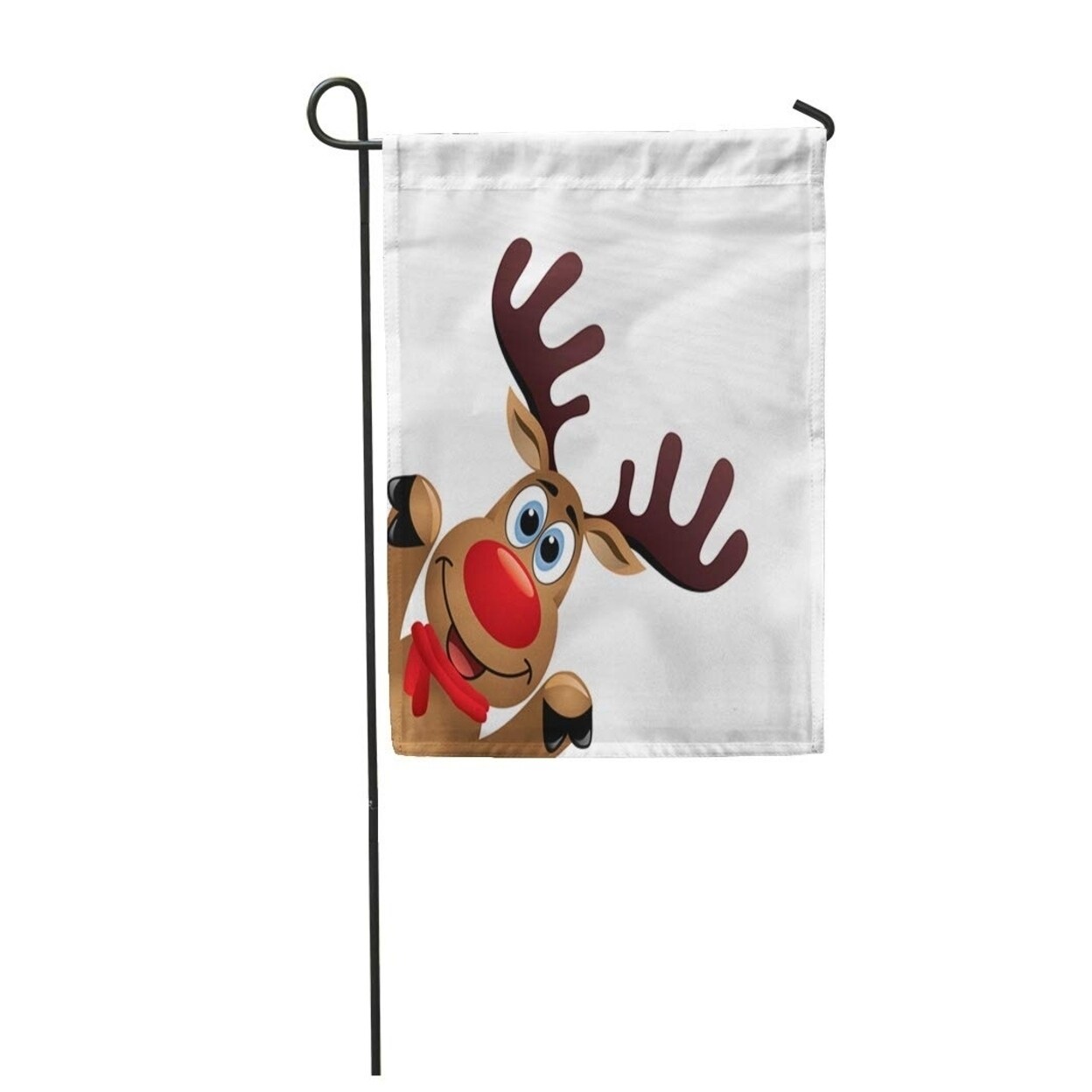 Shop Xmas Drawing Of Funny Red Nosed Reindeer Christmas Cartoon