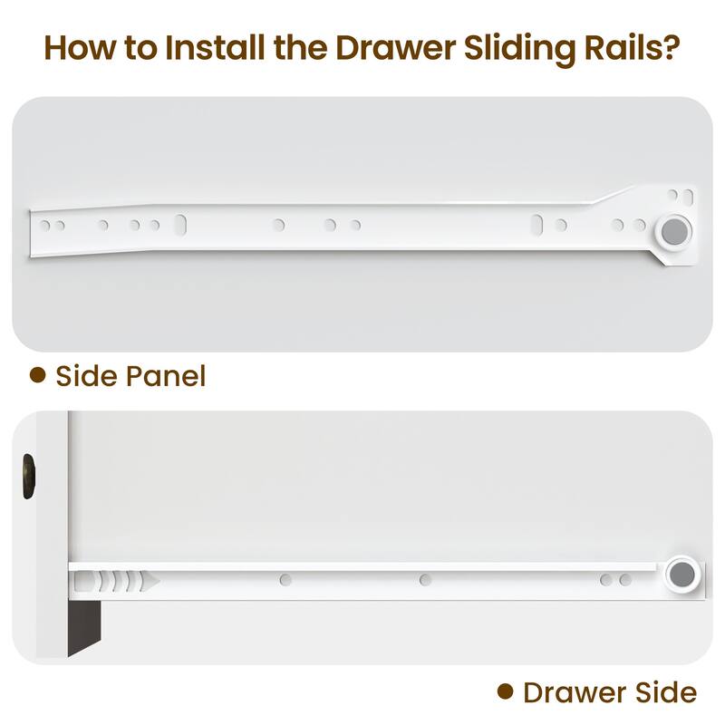 Nightstand with 2 Drawers, Set of 2