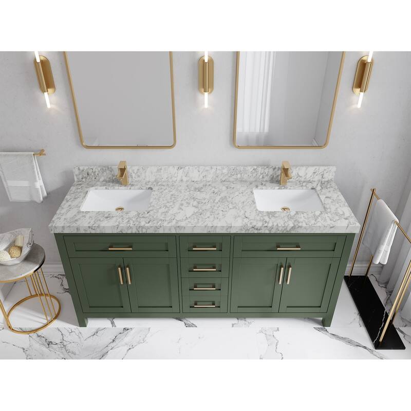 Willow Collections 72 in. W x 22 in. D Cambridge Double Sink Bathroom Vanity with Countertop