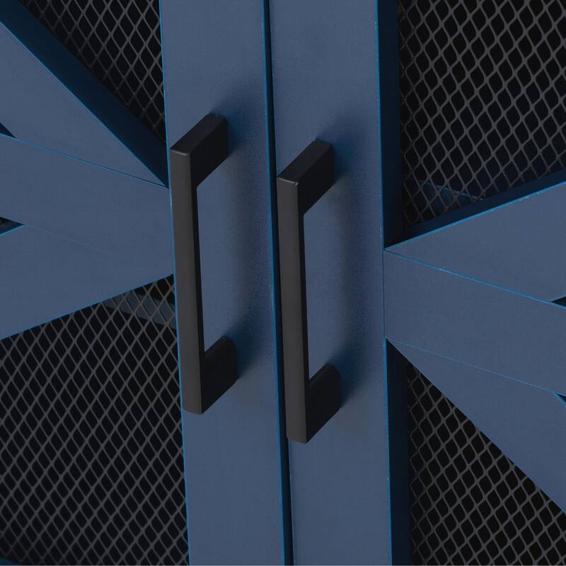 Sliding Barn Door Sideboard Buffet Cabinet with 3 Drawers, Adjustable Shelves