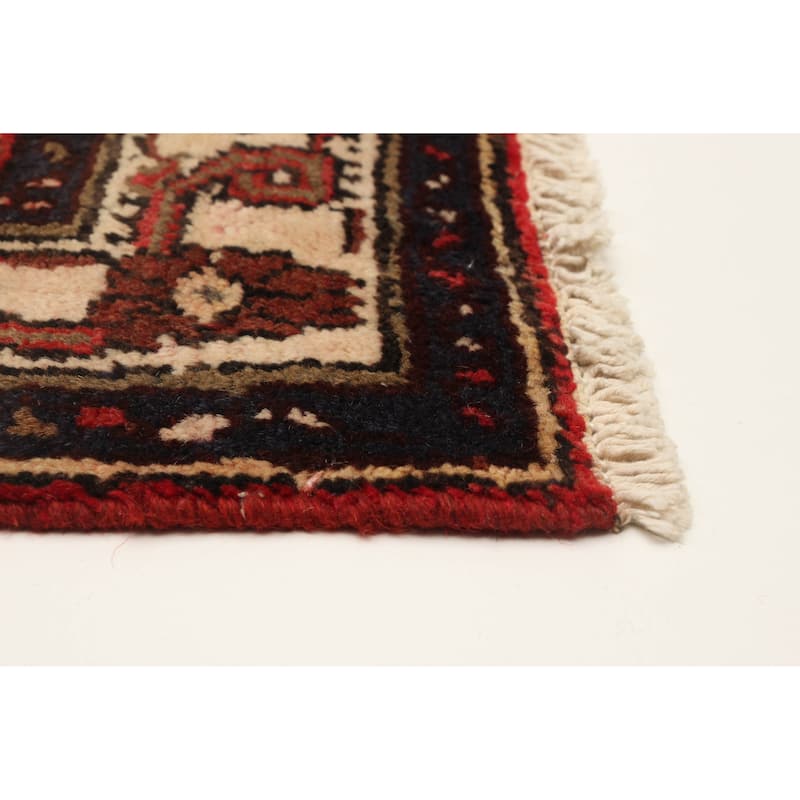 ECARPETGALLERY Hand-knotted Andelz Red Wool Rug - 3'5 x 10'2