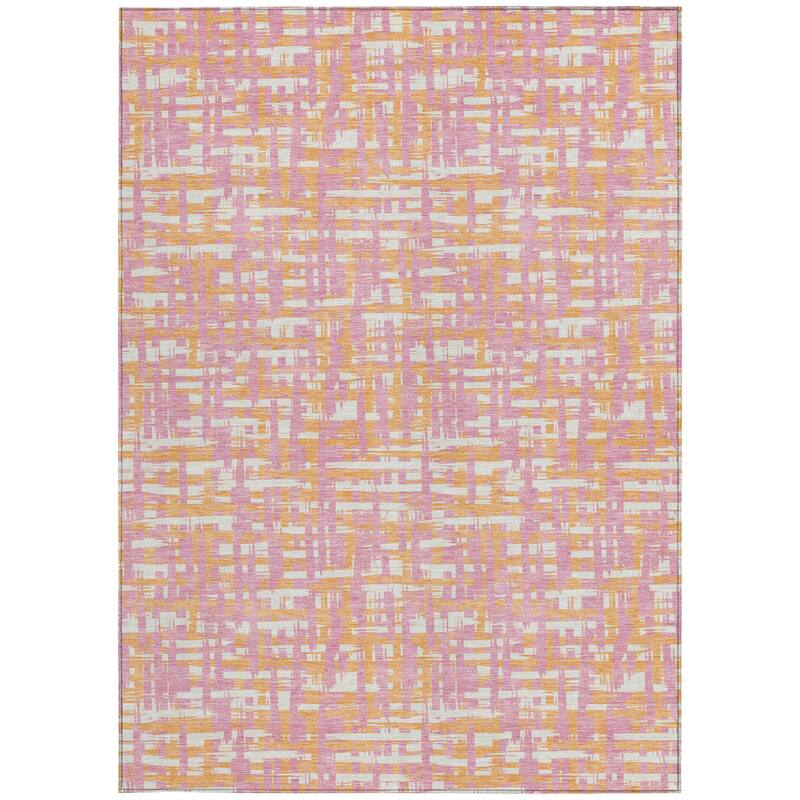 HomeRoots Abstract Transitional Rectangle Outdoor Rug