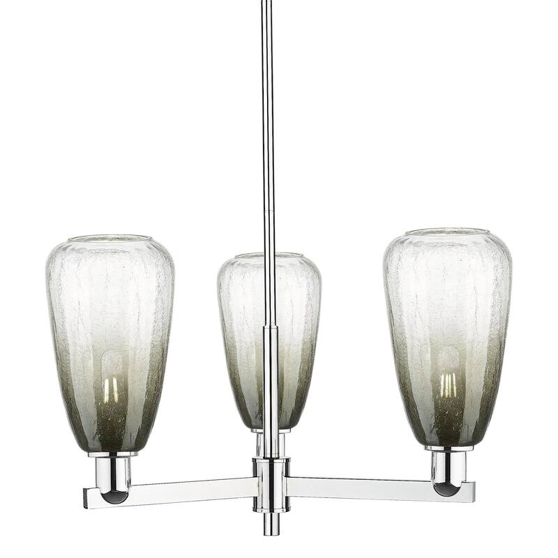 Innovations Lighting 716-3CR-9-18 Brookhaven Almond Chandelier - Polished Chrome / Slate