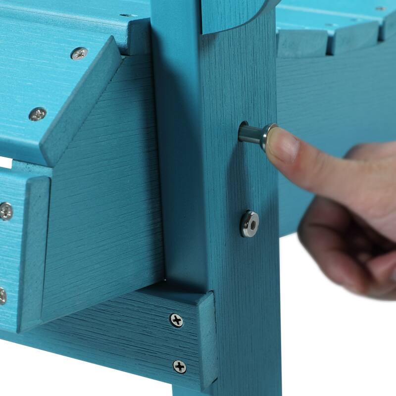 Haven Folding Poly Resin Plastic Adirondack Chair