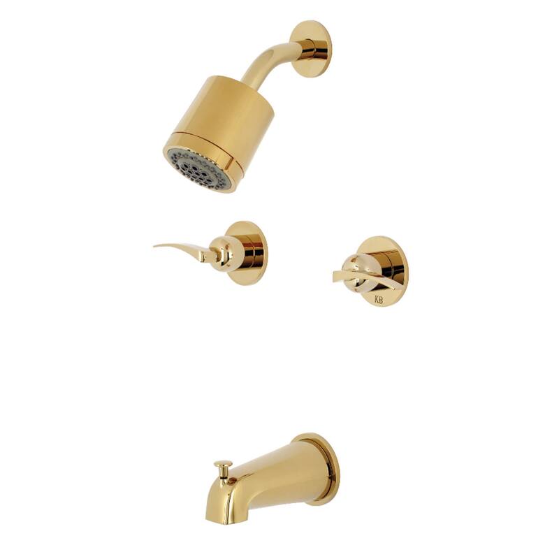 Kingston Brass Centurion Tub and Shower Trim Package with 1.8 GPM - Polished Brass