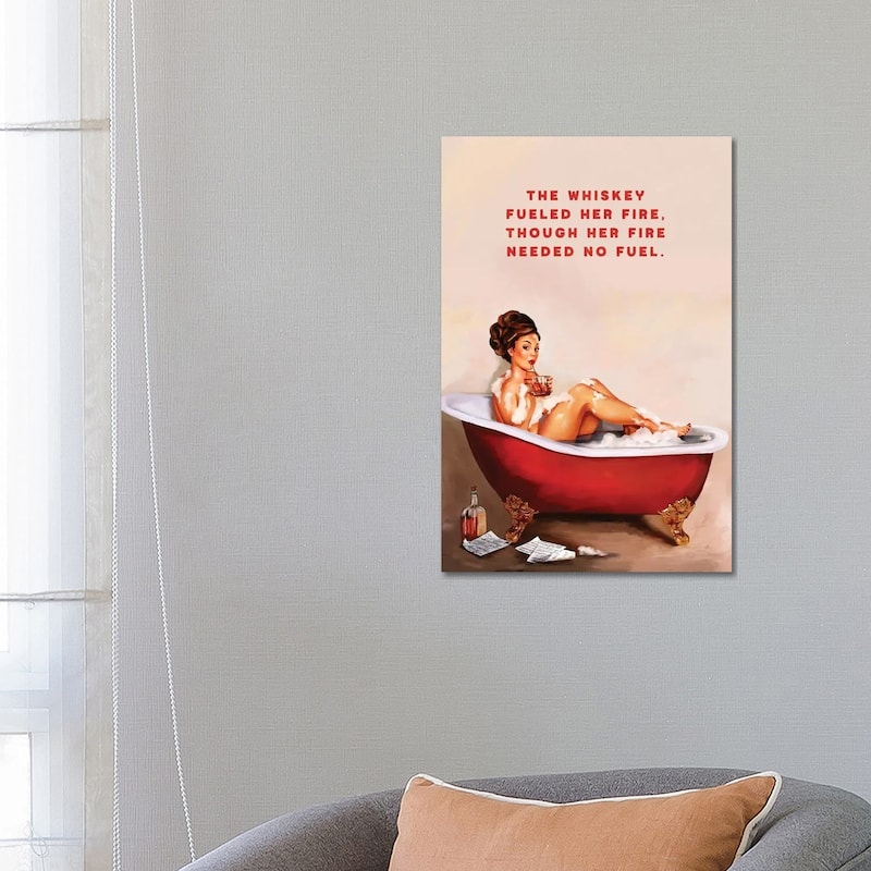 iCanvas "Whiskey Fuel Fire Bath" by The Whiskey Ginger Canvas Print - 26x18x1.5