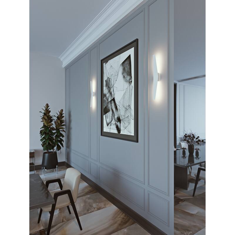 AFX Brink 2-light LED Sconce with White Acrylic - White