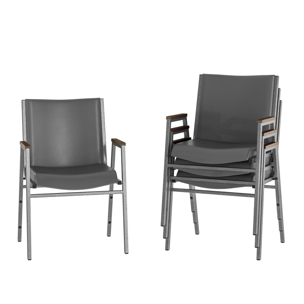 Heavy Duty Stackable Arm Chair (Set of 4) - 21"D x 21"W x 31"H