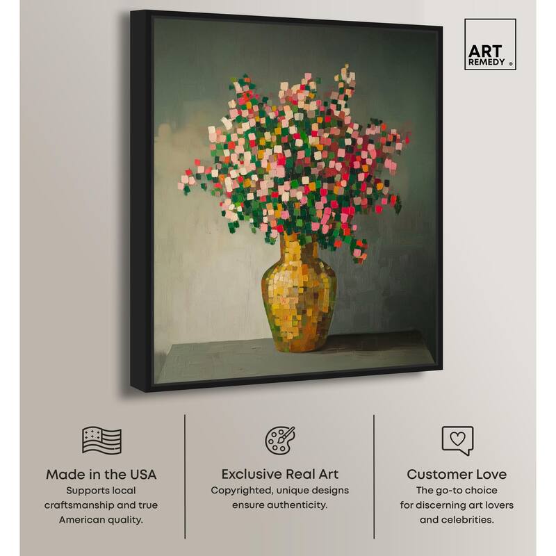 Pixel Bloom I Canvas by Art Remedy
