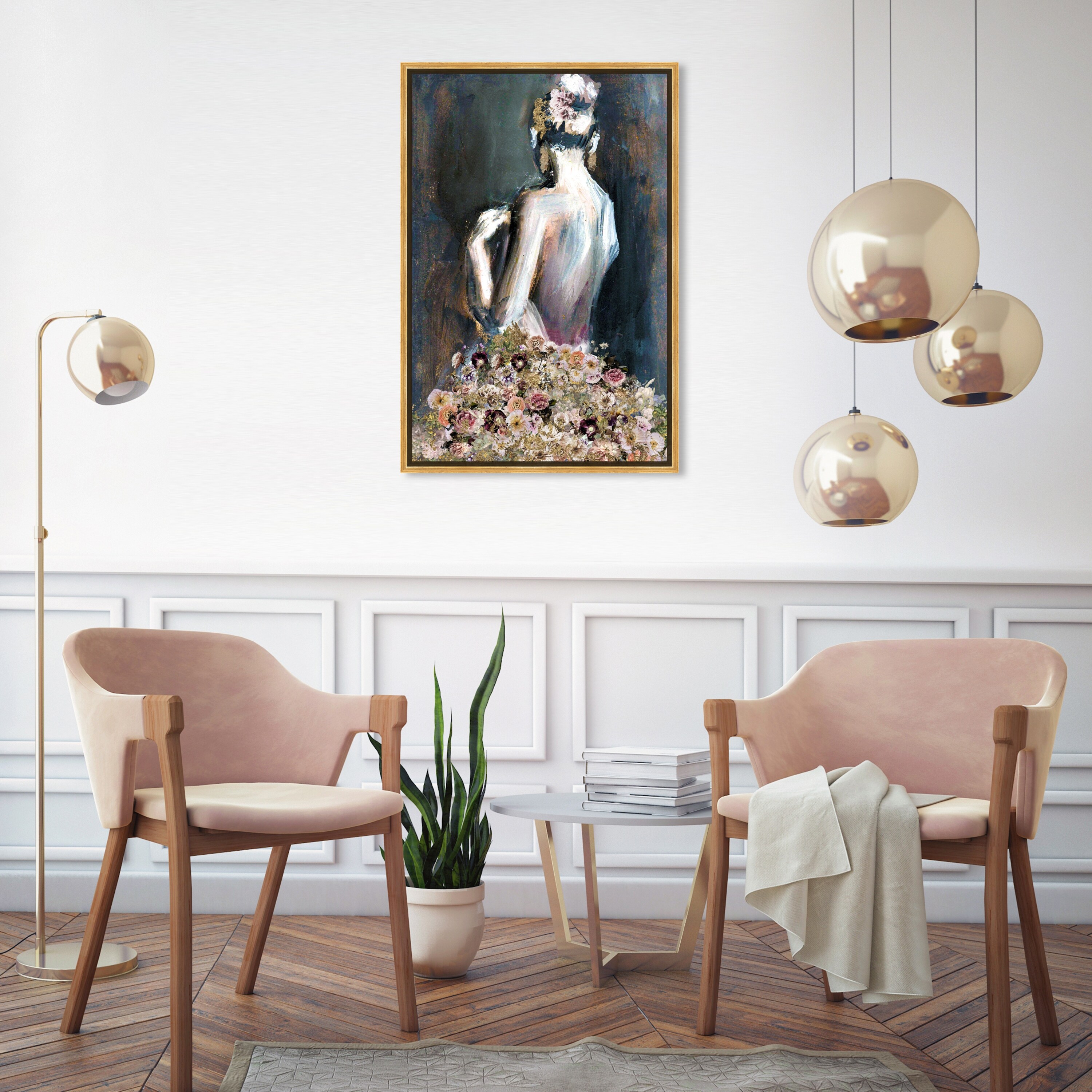 Oliver Gal 'Thinking About You' People and Portraits Blue Wall Art