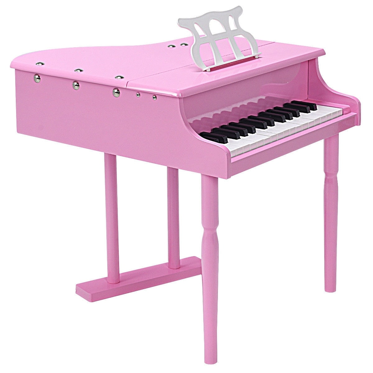 childs pink baby grand piano