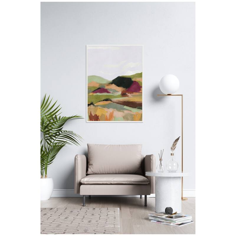 Kate and Laurel Sylvie Dreamy Landscape Framed Canvas by Nikita Jariwala