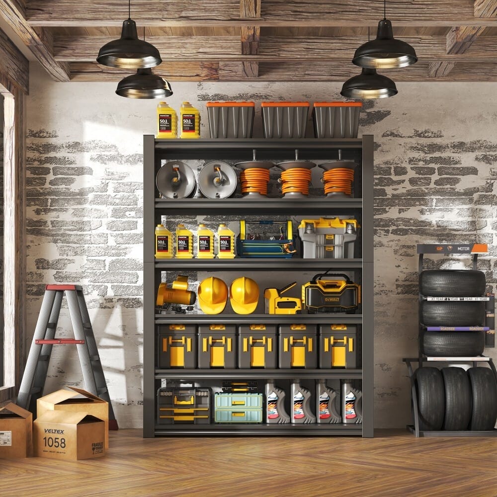6 Tier Metal Storage Garage Shelving 2400LBS