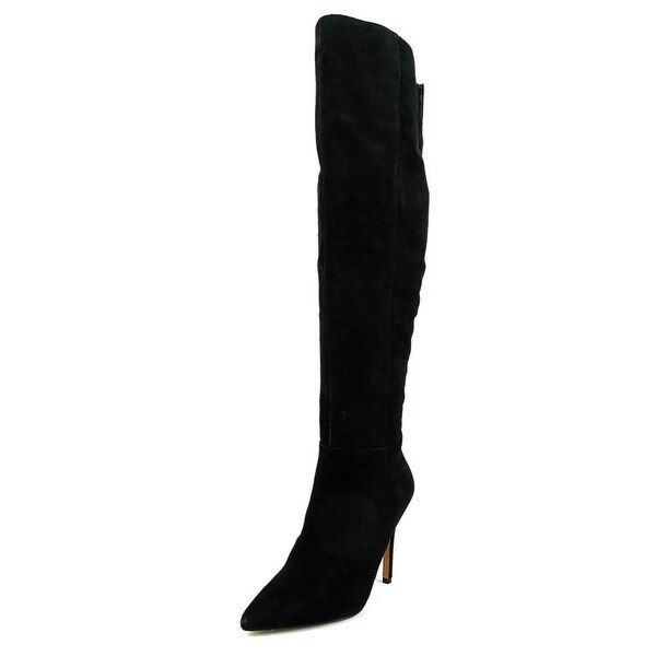 Aldo Seania Women Pointed Toe Suede Black Over the Knee Boot