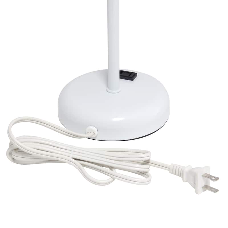 Simple Designs 19.5" 2 Pack Table Desk Lamp Set with Charging Outlet - 19.50