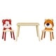 preview thumbnail 9 of 7, Kids Table and 2 Chairs Set, 3 Pieces Toddler Table and Chair Set, Wooden Activity Play Table Set