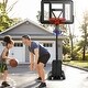 preview thumbnail 1 of 7, Black Portable Basketball Hoop System with Sturdy Base and Wheels Black