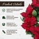 preview thumbnail 3 of 3, Fraser Hill Farm 24-in. Christmas Wreath with Poinsettia Blooms