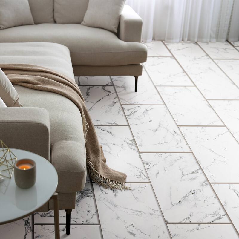 Merola Tile Timeless Calacatta 12-7/8" x 25-5/8" Porcelain Floor and Wall Tile - Case (6 Tiles)