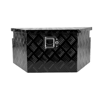 Aluminum Stripes Plated Tool Box Pick Up Truck Bed RV Trailer Toolbox
