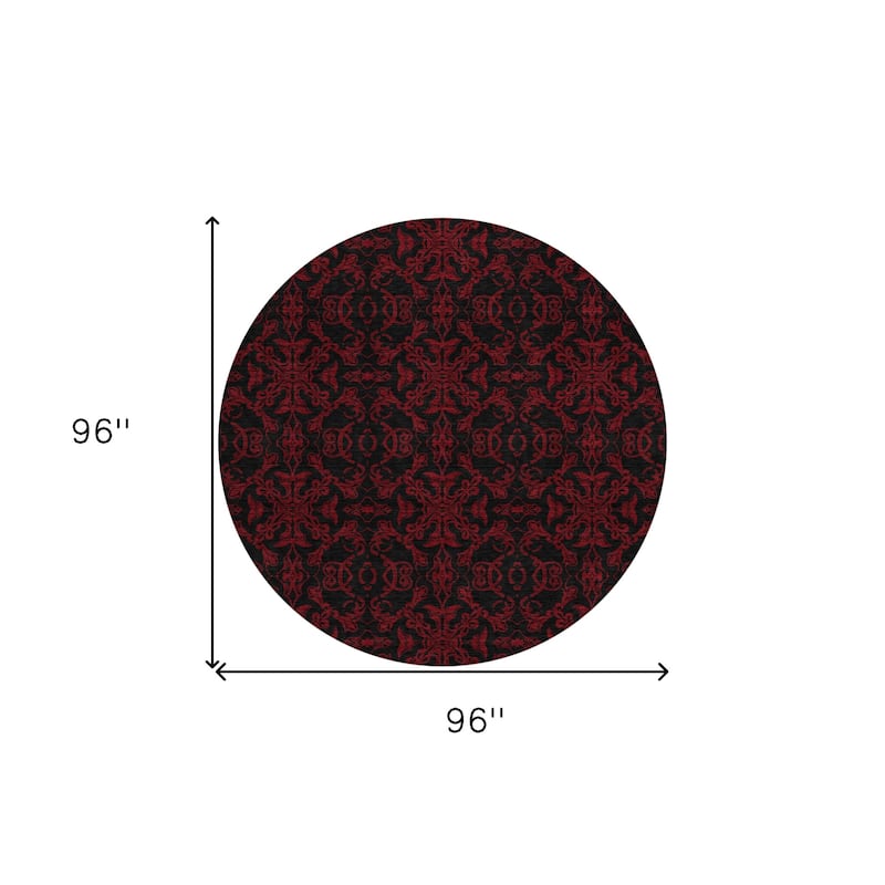 HomeRoots Medallion Transitional Rectangle Outdoor Rug