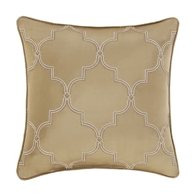 Sezanne 18" Square Embellished Decorative Throw Pillow