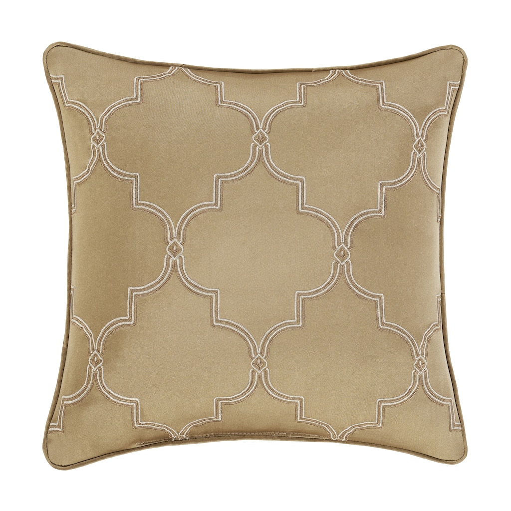 J. Queen New York Sezanne 18" Square Embellished Decorative Throw Pillow