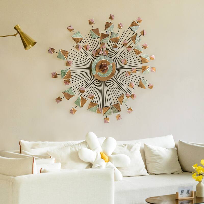 Sunjoy Decorative Burst Wall Art - 37.5" L x 34.25" W x 0.79" Depth