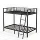 preview thumbnail 9 of 8, Twin Over Twin Size Metal Bunk Bed for Adults Teens