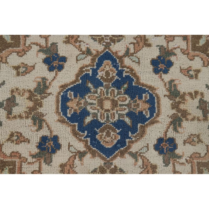 Traditional Kashan Vintage Persian Area Rug Handmade Wool Carpet - 9'9" x 12'9"