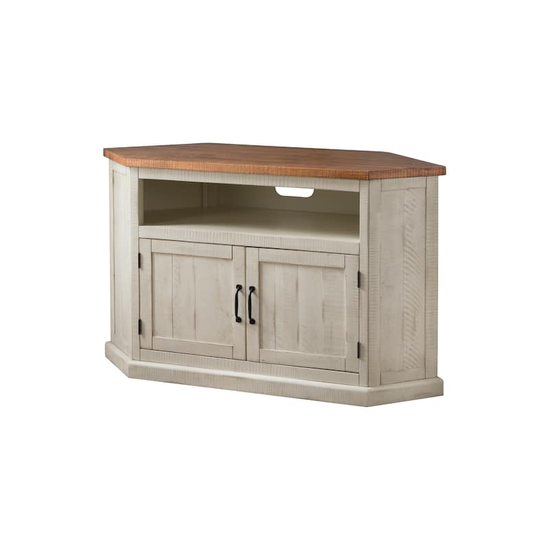 The Gray Barn Danebury Rustic 50-inch Solid Wood Corner TV Stand