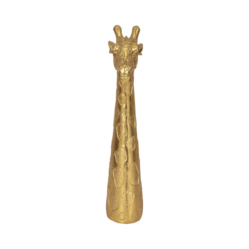 Sagebrook Home Giraffe Head Tabletop Decor, Gold