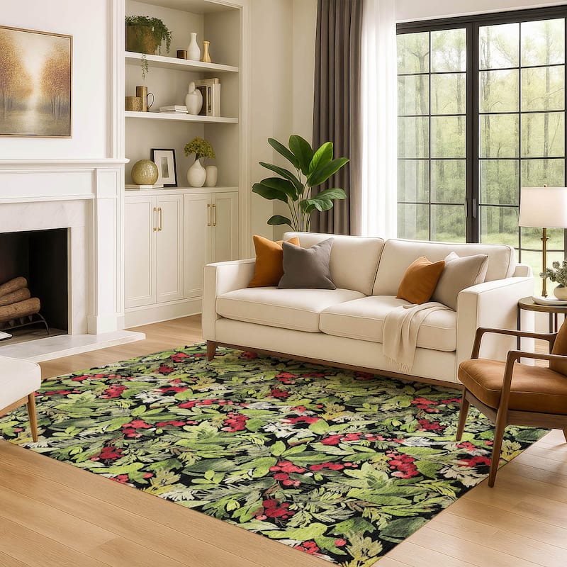 Premium Washable Super Soft Christmas Holly Mayfield Rug