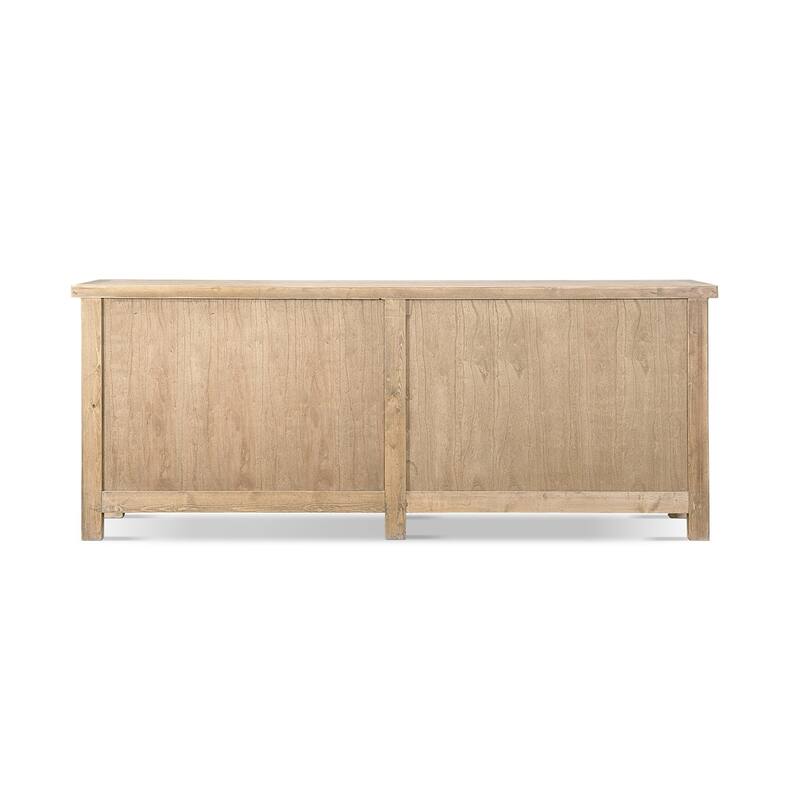 Jennifer Taylor Home Arden 97" Extra Long 4-Door Reclaimed Elm Lattice Front Sideboard