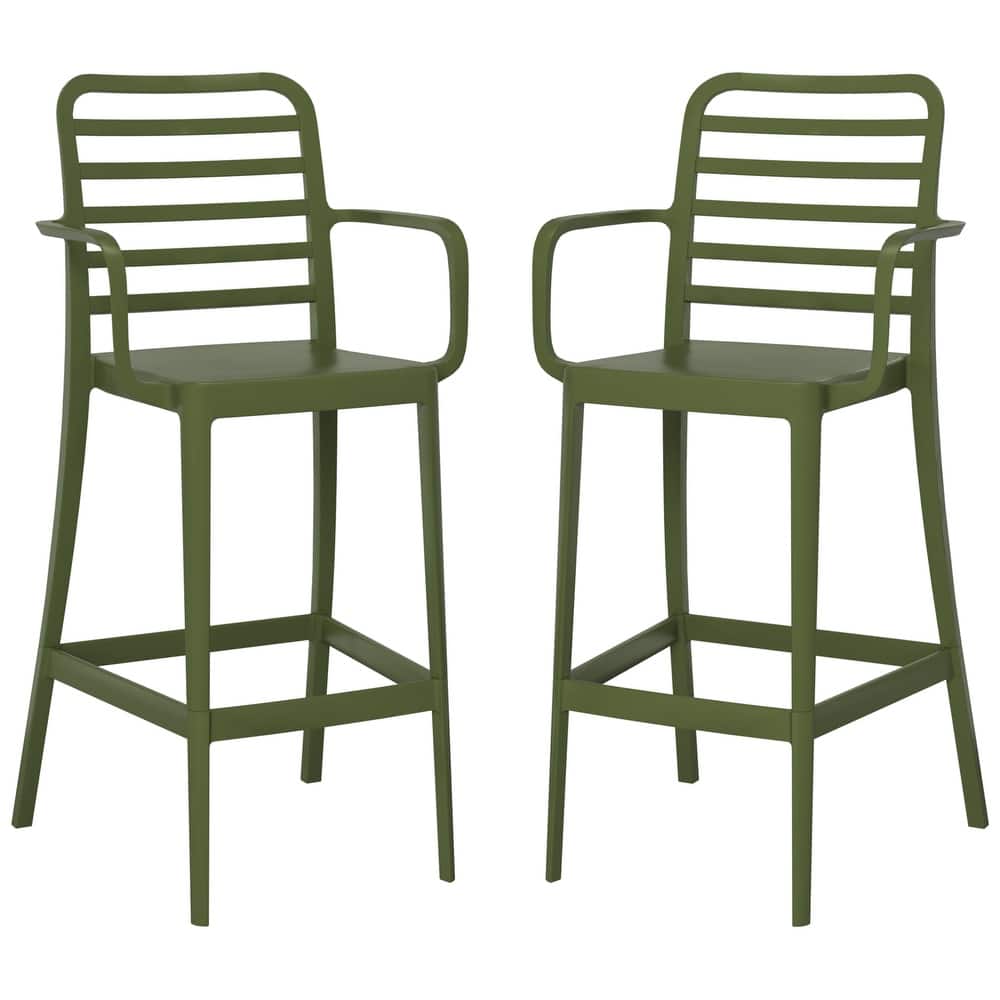 Frond and Form 29.5 Inch Outdoor Bar Stool (Set of 2)