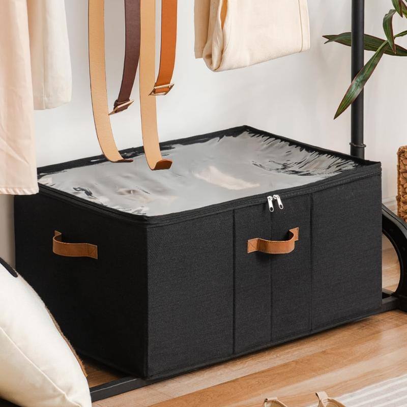 Shoe Organizer,Adjustable Dividers & Clear Cover