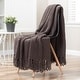 preview thumbnail 15 of 131, Chanasya Textured Knit Throw Blanket With Tassels