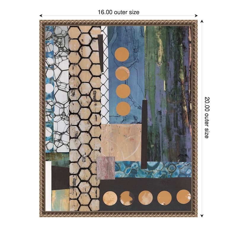 Mashup No. 2 by Natalie Avondet Framed Canvas Wall Art Print - 16 x 20 in