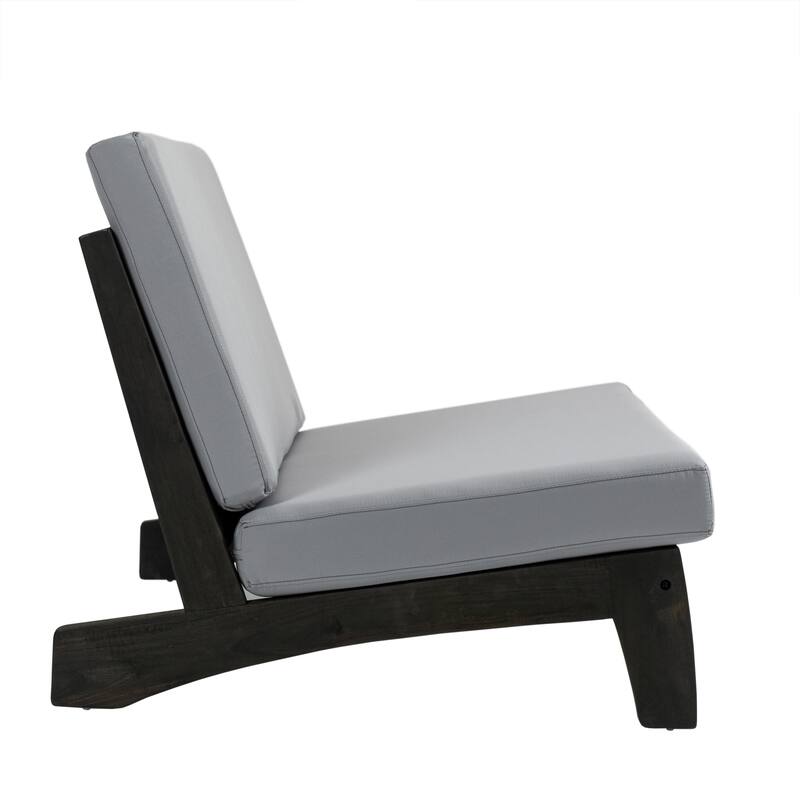 Sectional Wood Furniture 2 Seat Armless Patio Sofa