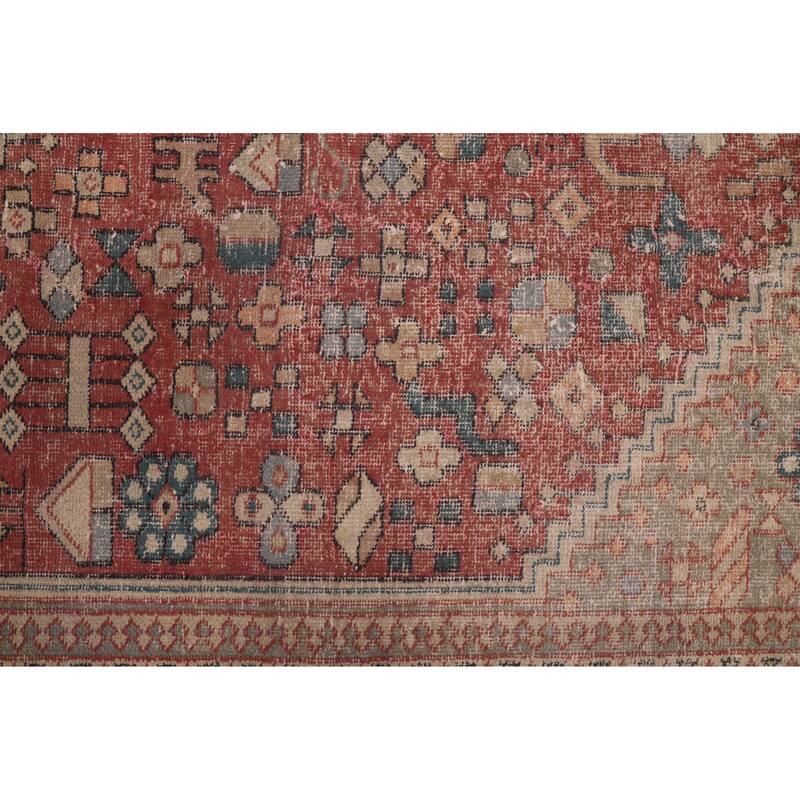 ECARPETGALLERY Hand-knotted Kayseri Vintage Red Wool Rug - 6'3 x 9'2