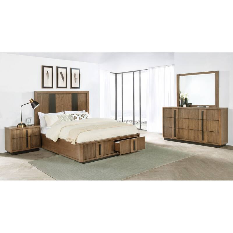 Terrace Bedroom Set Ash Brown - Eastern King - 4 Piece