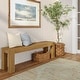 preview thumbnail 5 of 5, Rustic Solid Wood Dining Bench - 58"