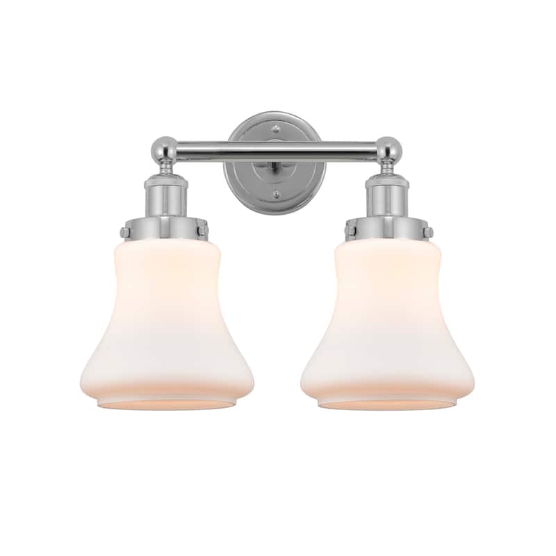 Innovations Lighting 616-2W-10-16 Bellmont Vanity Bellmont 2 Light 16" - Polished Chrome / Matte White