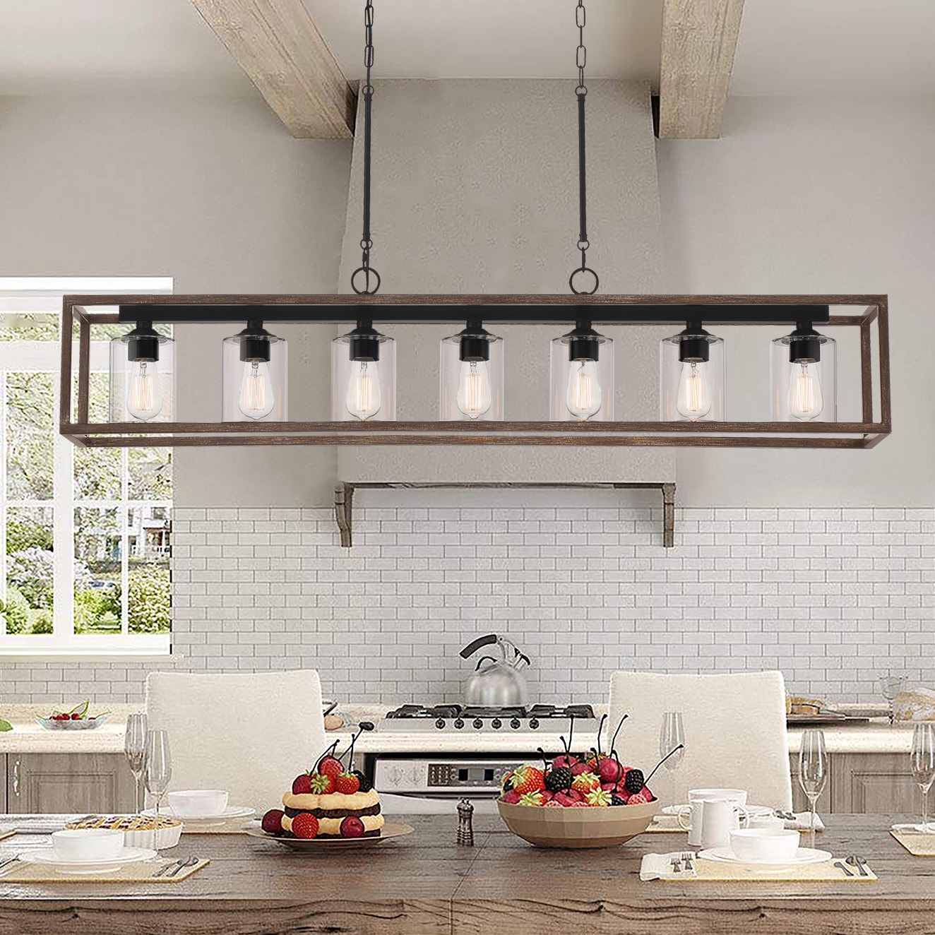 7 light pendant chandelier top