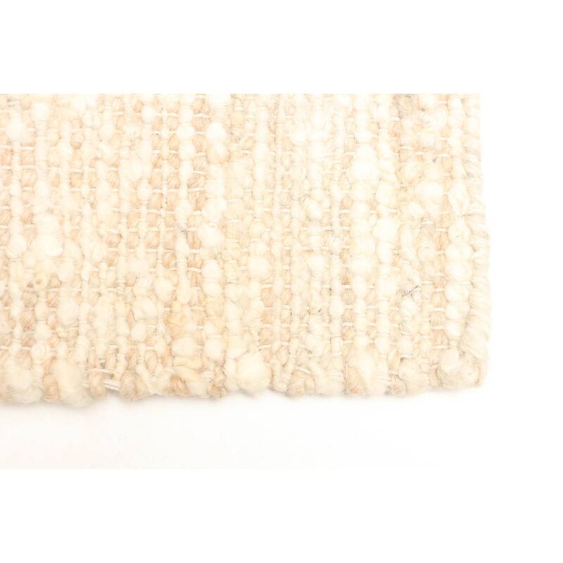 ECARPETGALLERY Braid weave Sienna Tan Wool Rug - 5'1 x 7'11